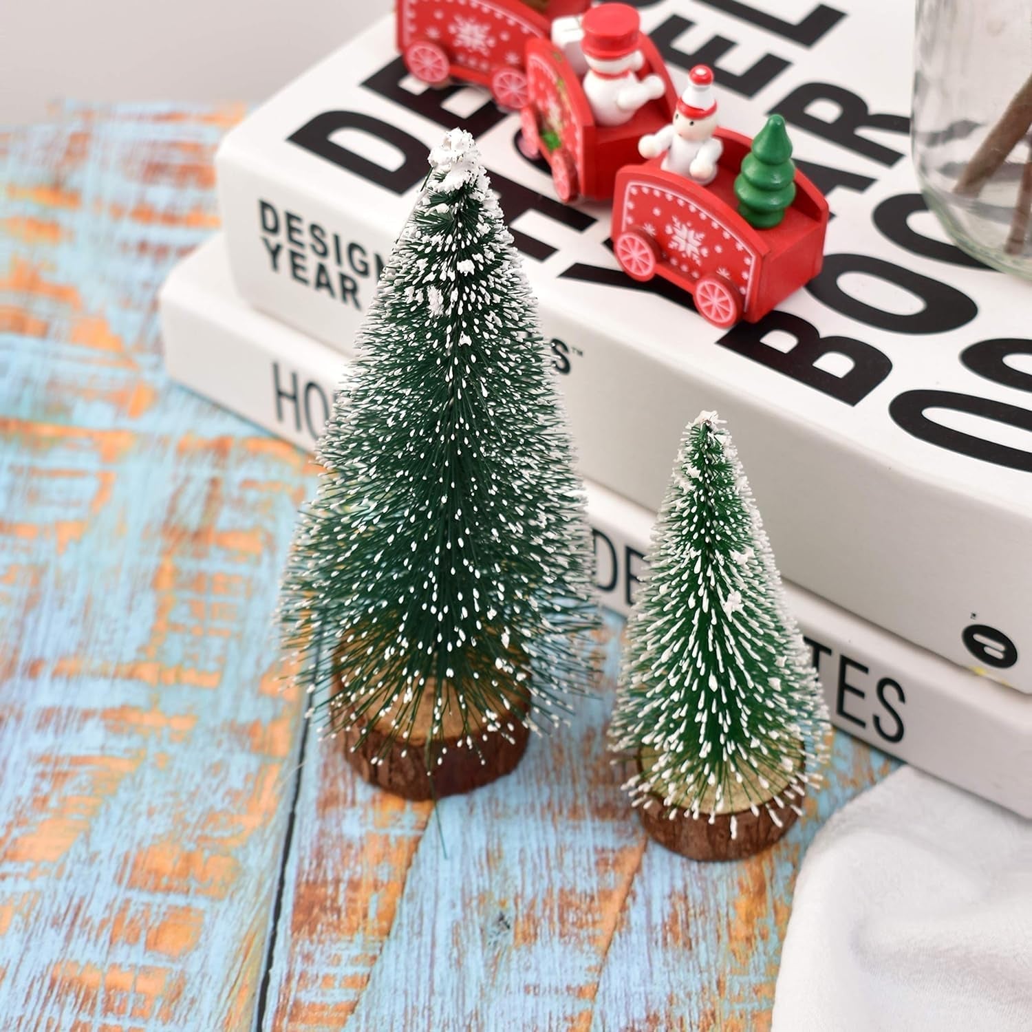 Mini Artificial Christmas Tree with Snow Effect (1 Pc) The Morsignaturekarts
