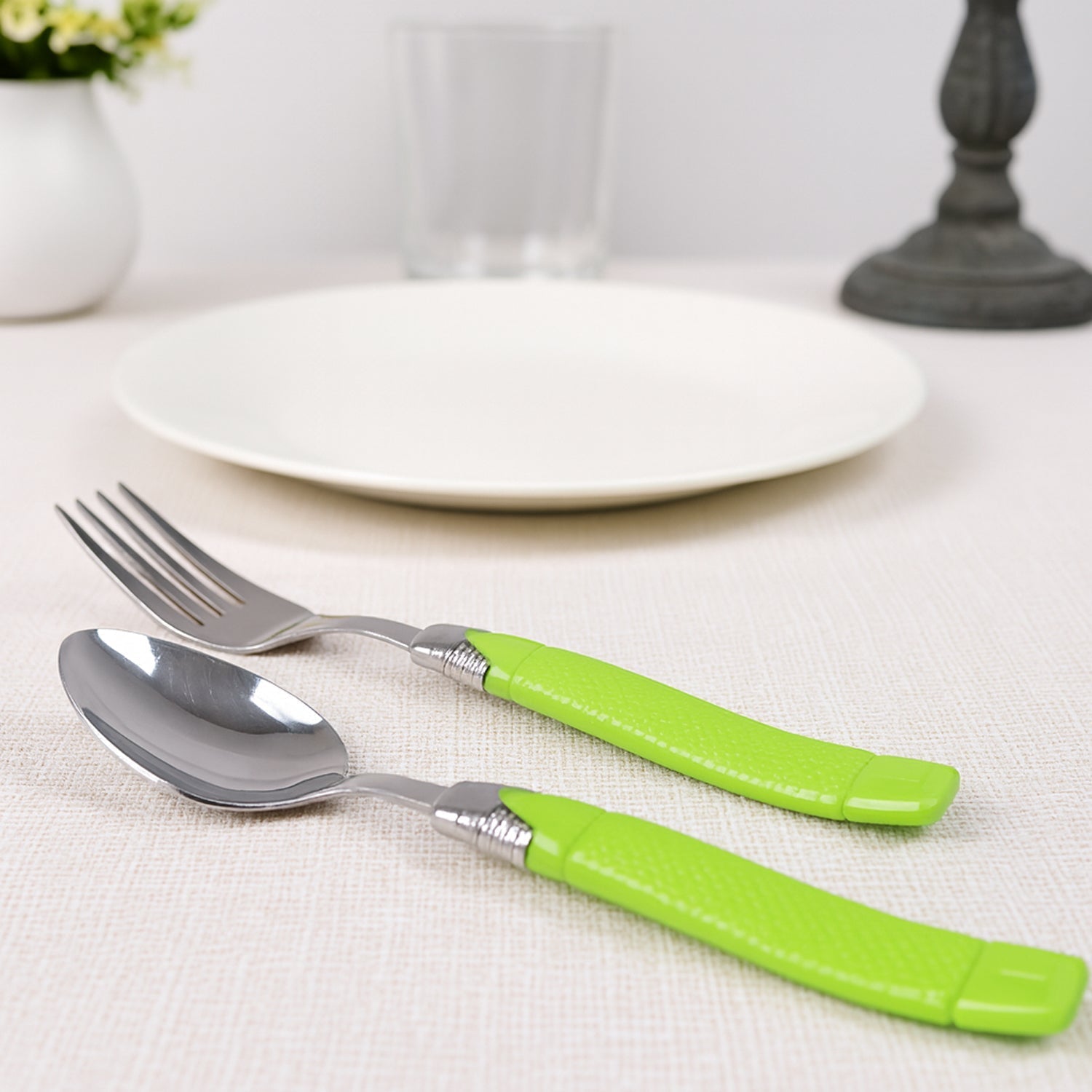 Supermom Premium Fancy Cutlery Set with Holder (24 Pc / Set) signaturekarts