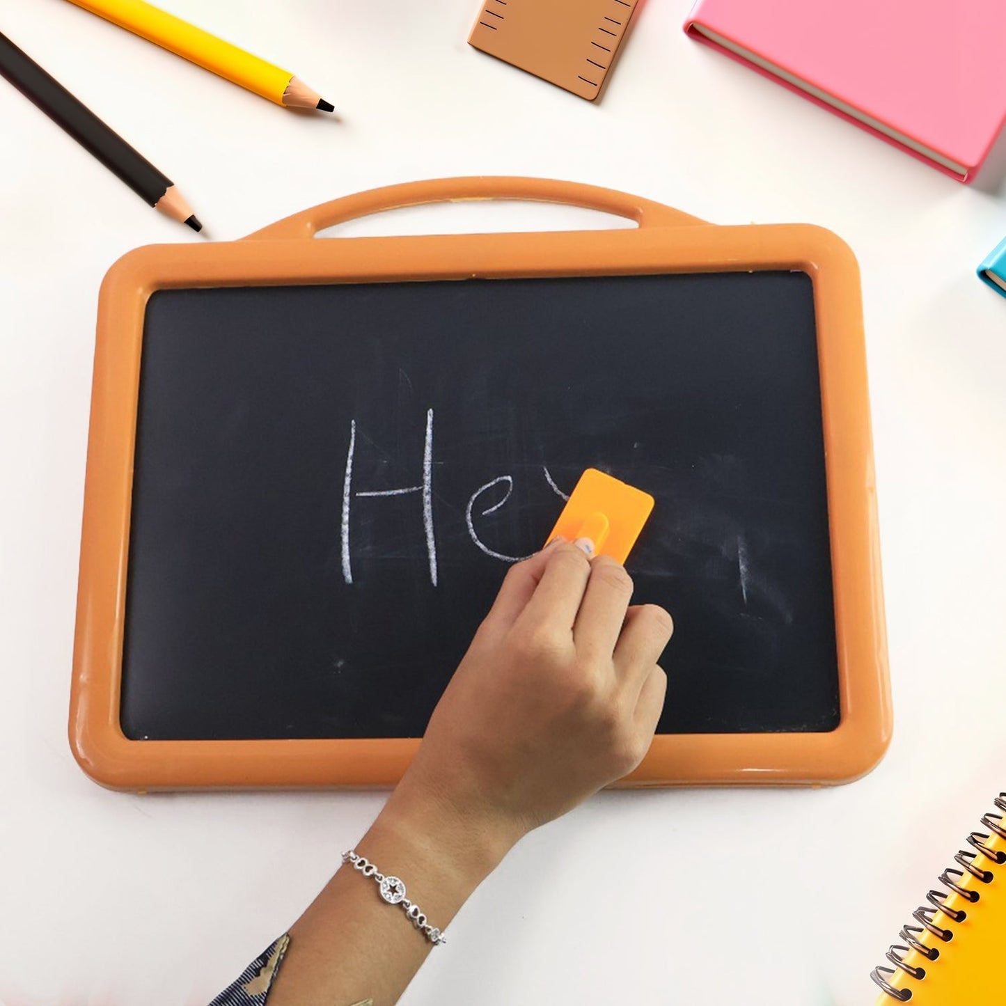 2-in-1 Double-Sided Write and Wipe Educational Drawing Board for Kids (1 Set) Signature Kart
