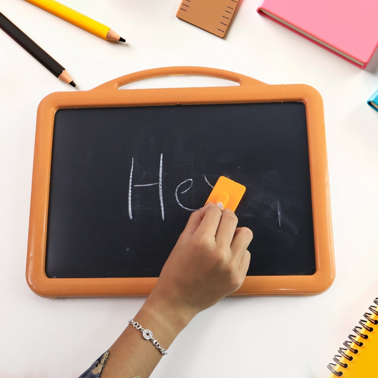 2-in-1 Double-Sided Write and Wipe Educational Drawing Board for Kids (1 Set) Signature Kart