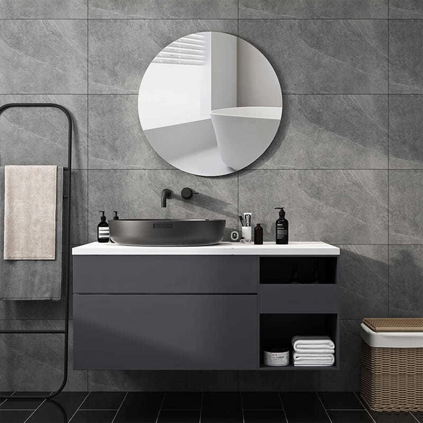 Plastic Square 3D Mirror Wall Stickers (1 Pc) Signaturekarts