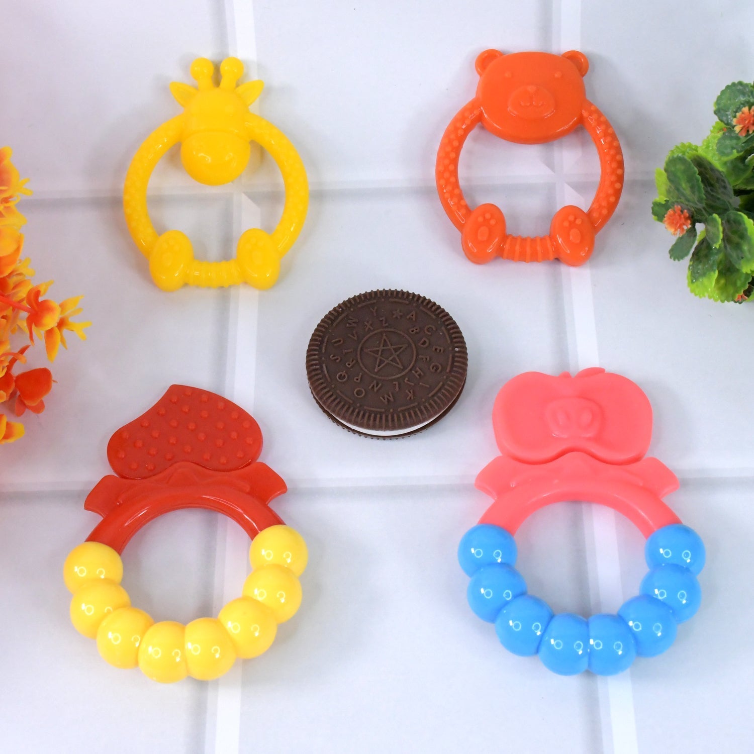 Silicone Baby Teething Toys (1 Pc / Mix Design) Signature kart