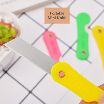 Multicolour Mini Paper Cutter Knife Pencil Knife (Pack of 12) Signaturekarts