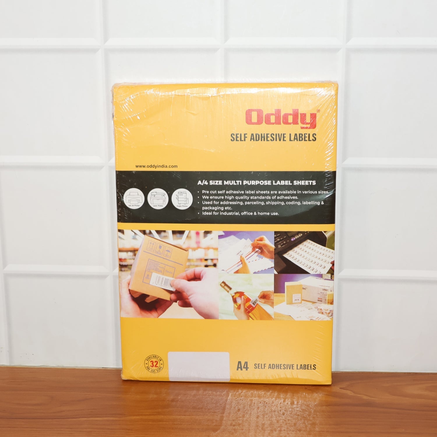 Oddy Self-Adhesive Labels – A4 Sheets, 24-Up per Sheet (100 Sheets, 2400 Labels) signaturekarts