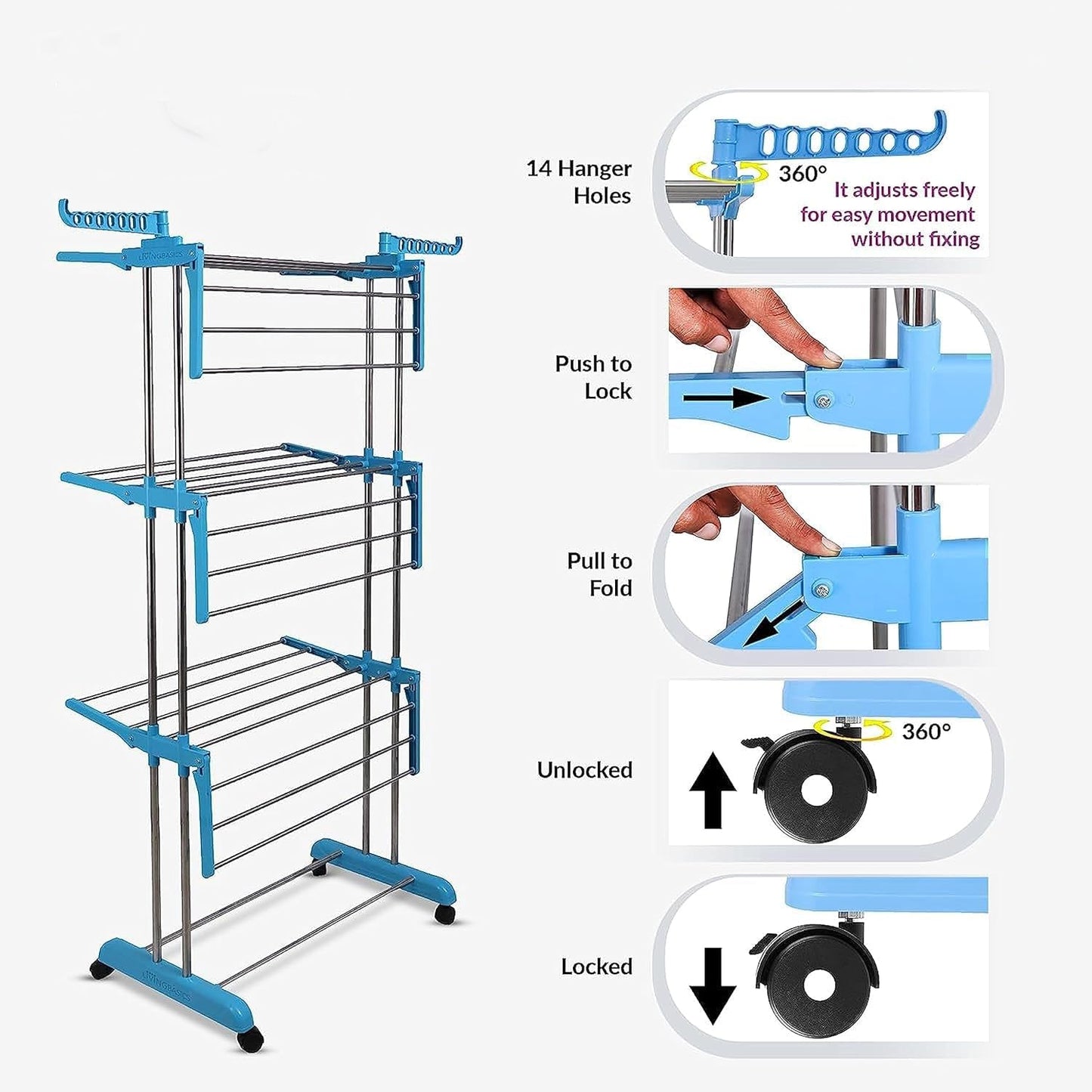 Stainless Steel Cloth Drying Stand Your Brand