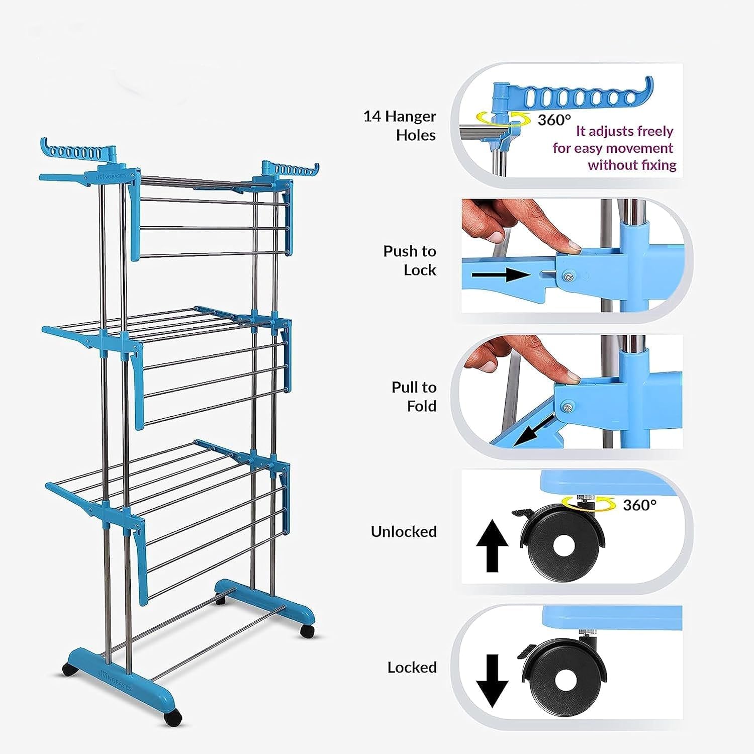 Stainless Steel Cloth Drying Stand Your Brand