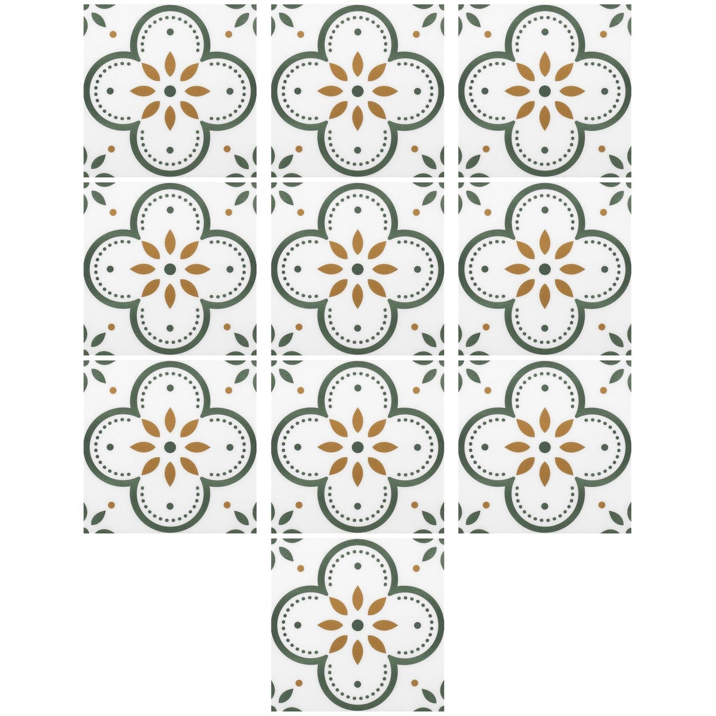 Peel & Stick 8×8 Inch Floor Tiles for Kitchen & Bathroom (10 Pc Set) signaturekarts
