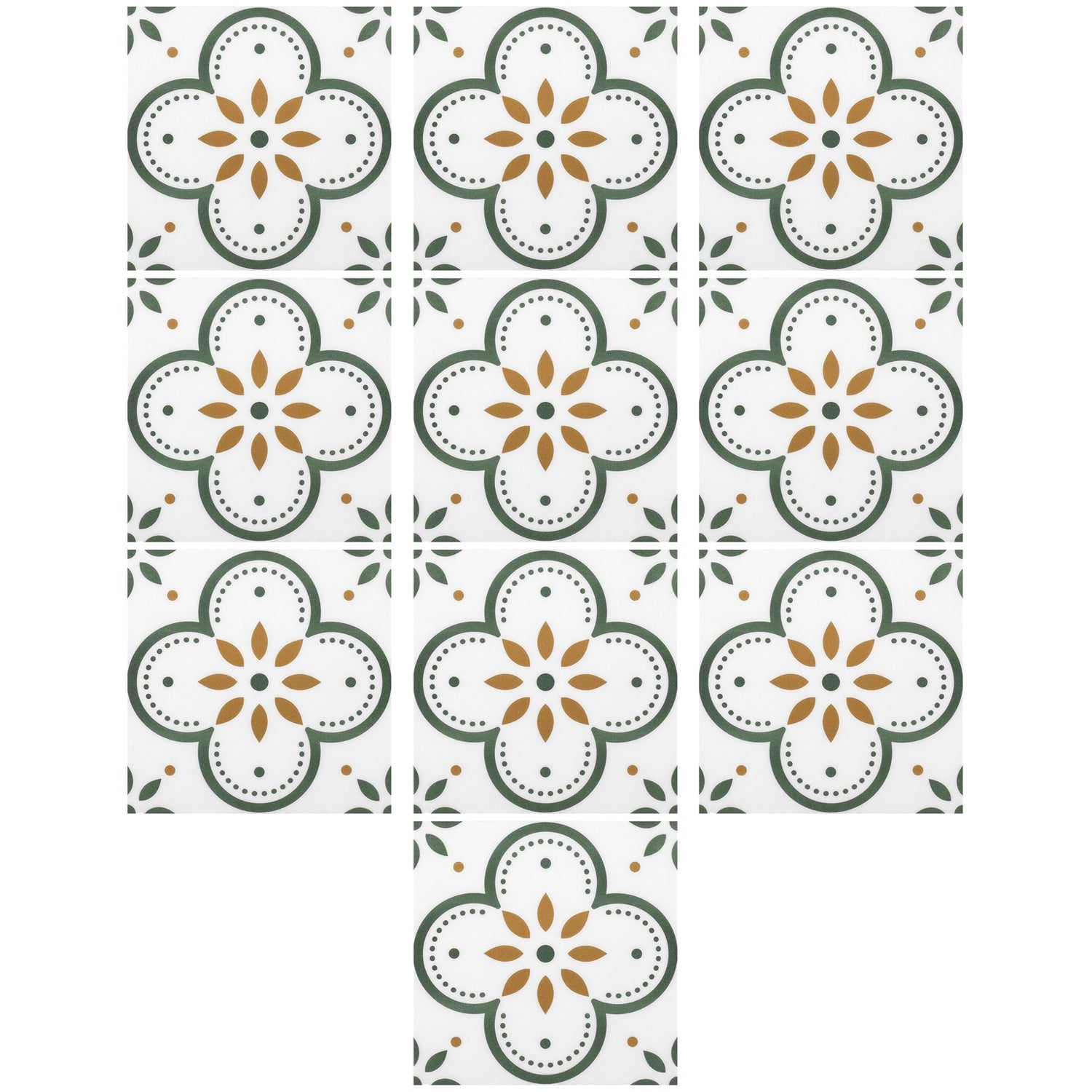 Peel & Stick 8×8 Inch Floor Tiles for Kitchen & Bathroom (10 Pc Set) signaturekarts