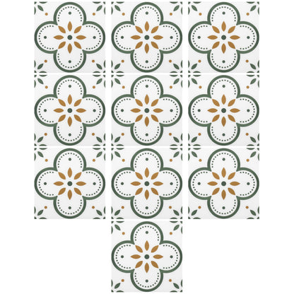 Peel & Stick 8×8 Inch Floor Tiles for Kitchen & Bathroom (10 Pc Set) signaturekarts