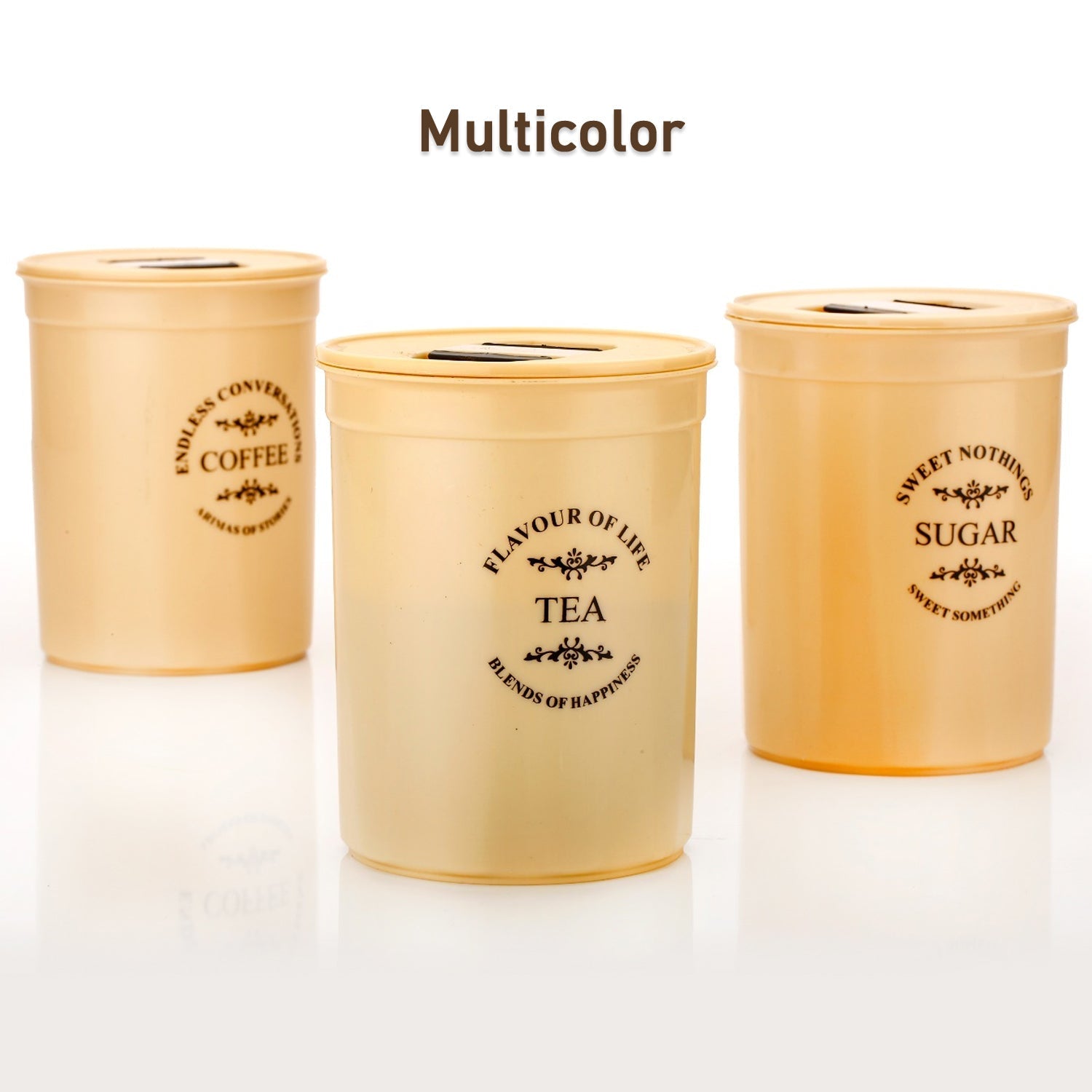 Airtight Containers – For Tea, Coffee, Sugar & More (3 Pcs Set) Signaturekarts