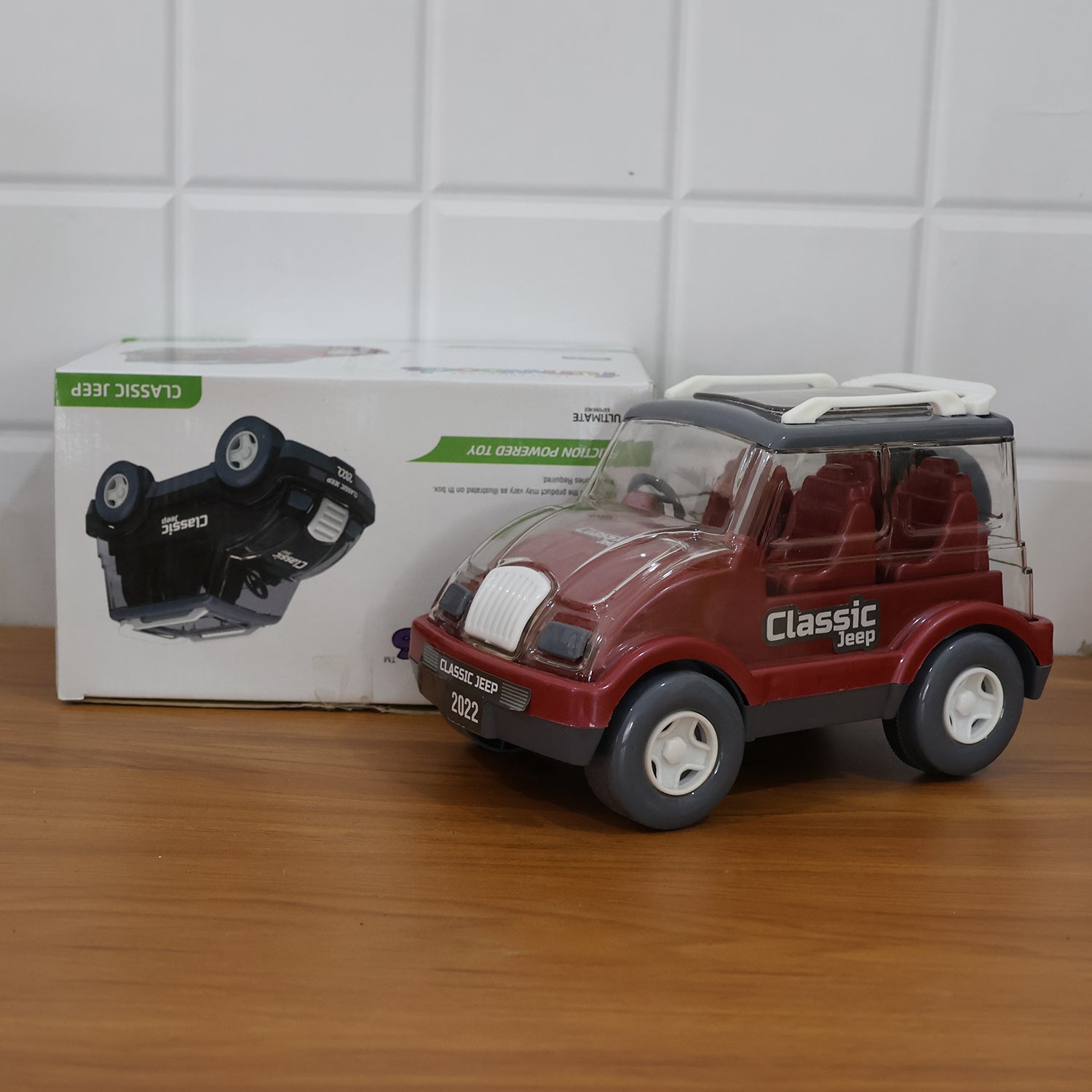 Friction-Powered Classic Jeep Toy Car for Kids (1 Pc) signaturekarts