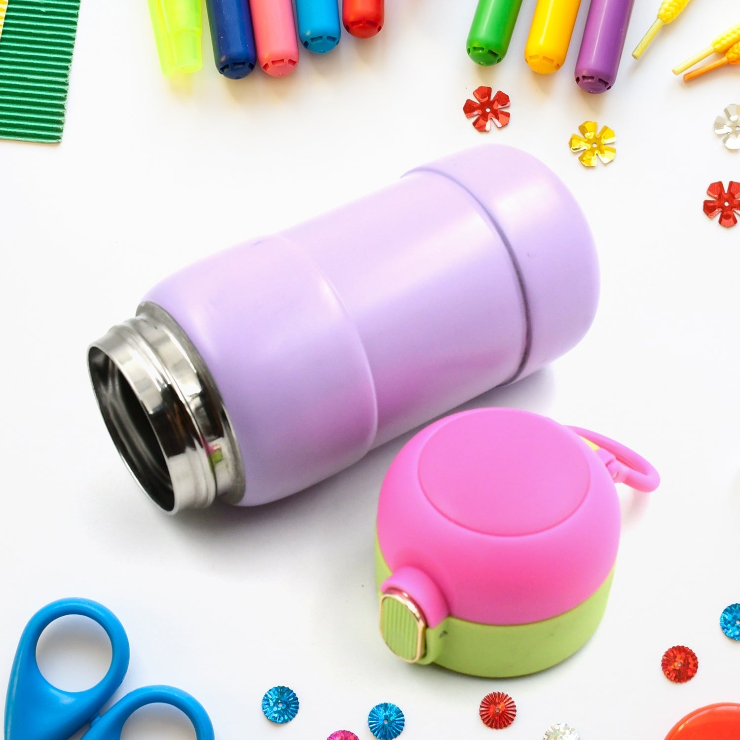 Duck Stainless Steel Water Bottle (1 Pc / Mix Design) signaturekarts