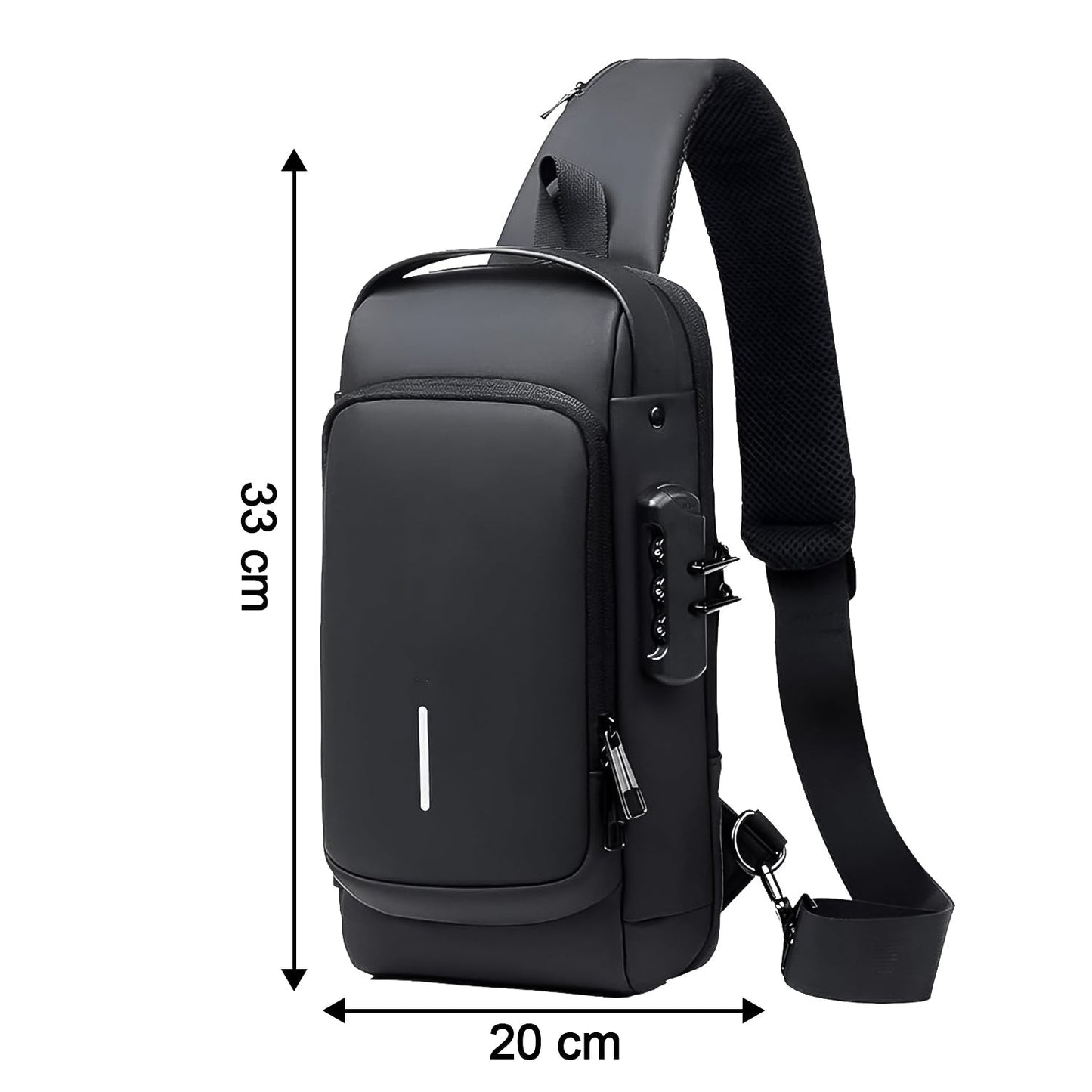 Trendy Anti-Theft Crossbody Sling Bag with USB Charging Port (1 Pc) signaturekarts