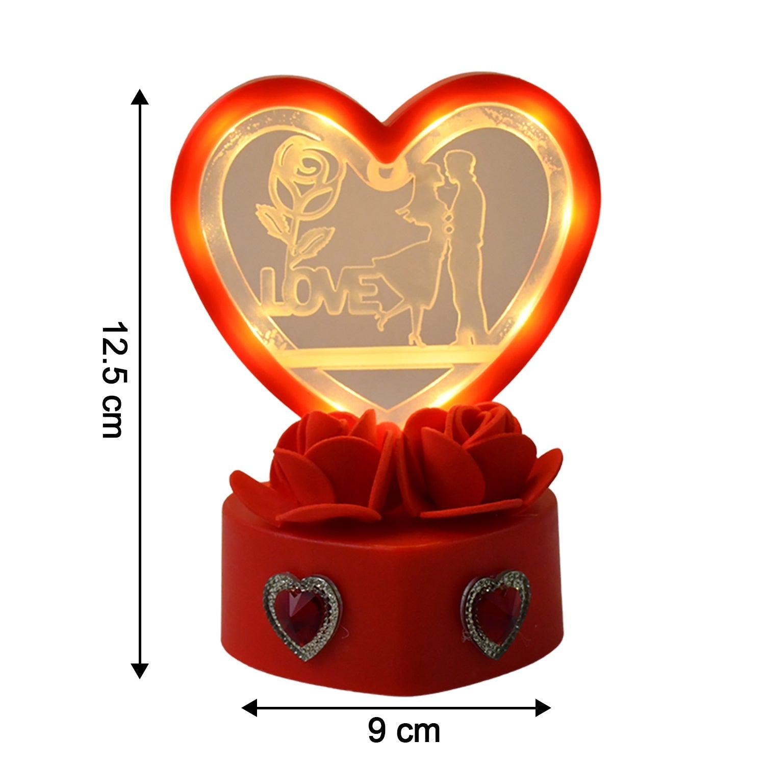Heart-Shaped Love Couple Decorative Showpiece (1 Pc) signaturekarts