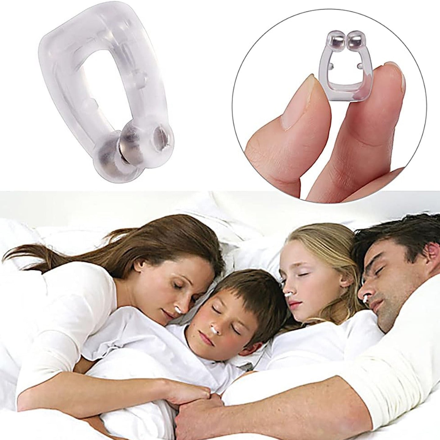 Silicone Magnetic Nose Clip Anti Snore Device for Heavy Snoring Sleeper (1 Pc) Signature Kart