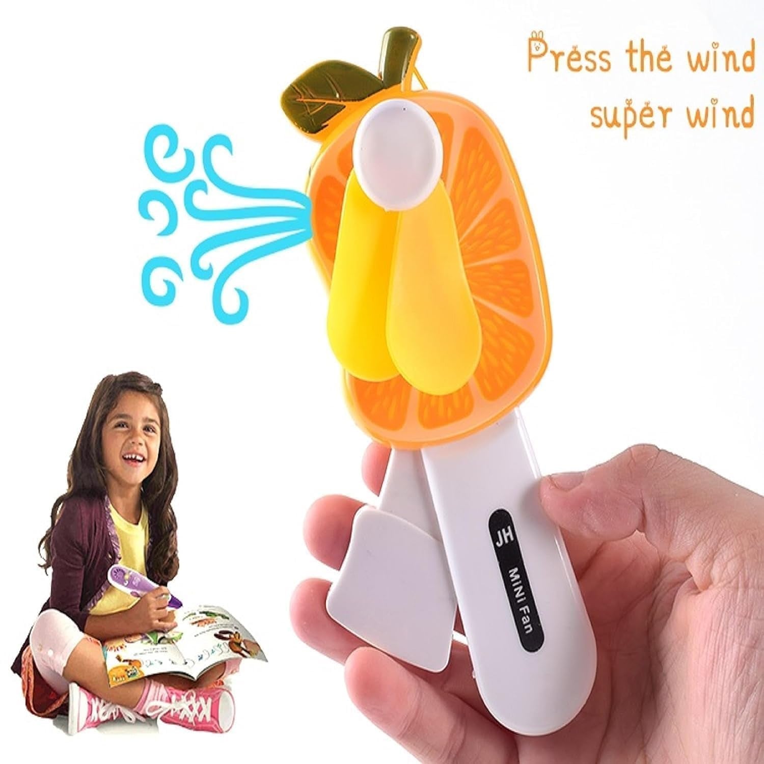 Mini Hand Pressure Fruit-Shaped Fan for Kids (1 Pc / Mix Design) The Morsignaturekarts