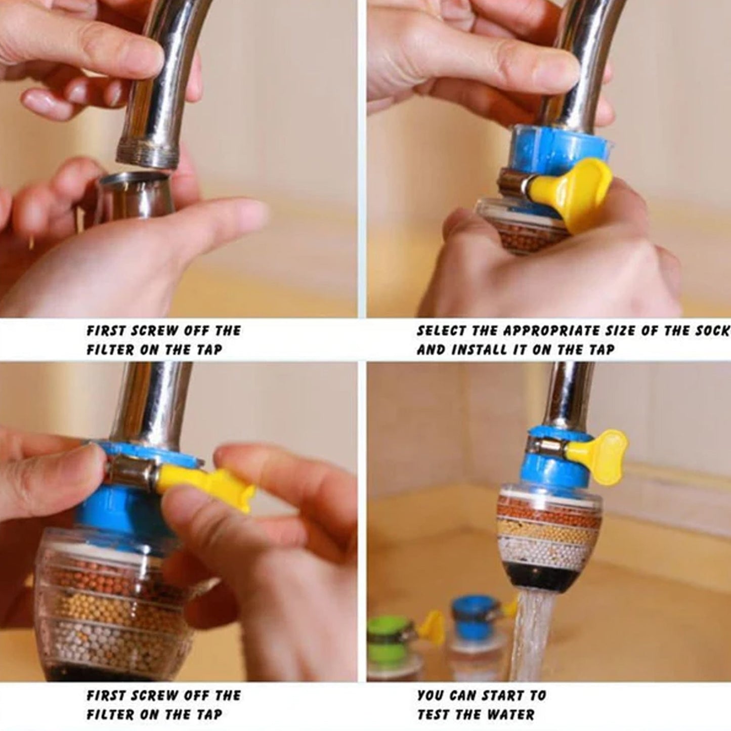Water Faucet Clean Purifier Filter Cartridge Water Tap  Six Layer Your Brand