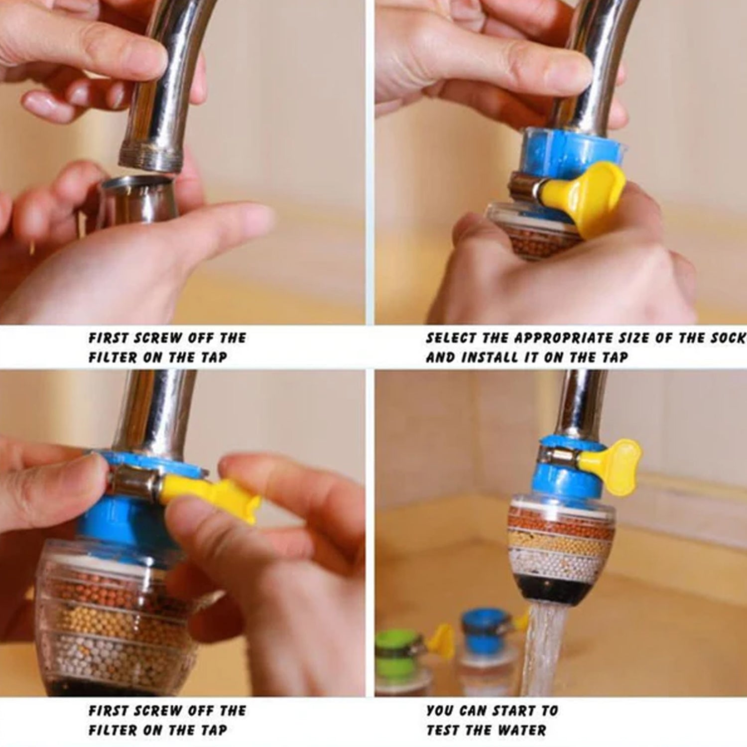 Water Faucet Clean Purifier Filter Cartridge Water Tap  Six Layer Your Brand