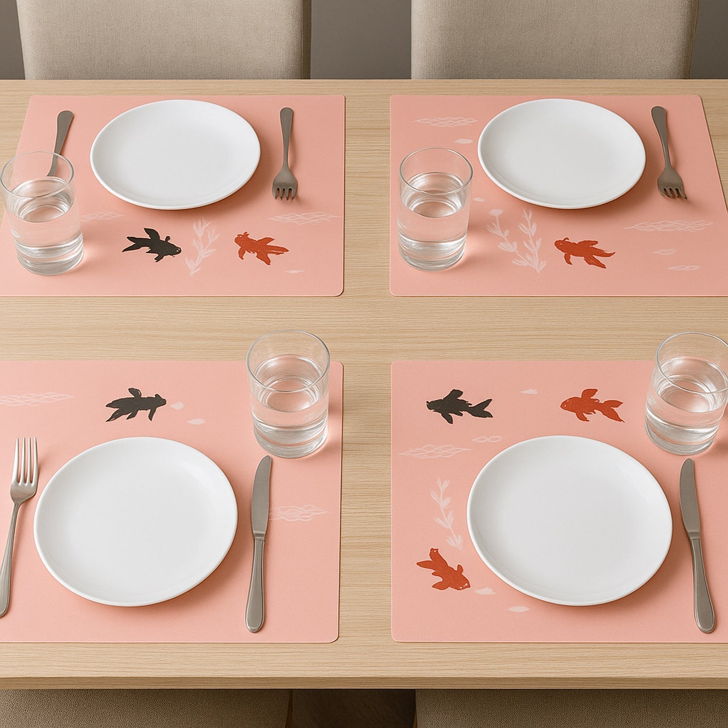 Decorative Dining Table Placemats with Elegant Design (4 Pc / 45x35 Cm) signaturekarts