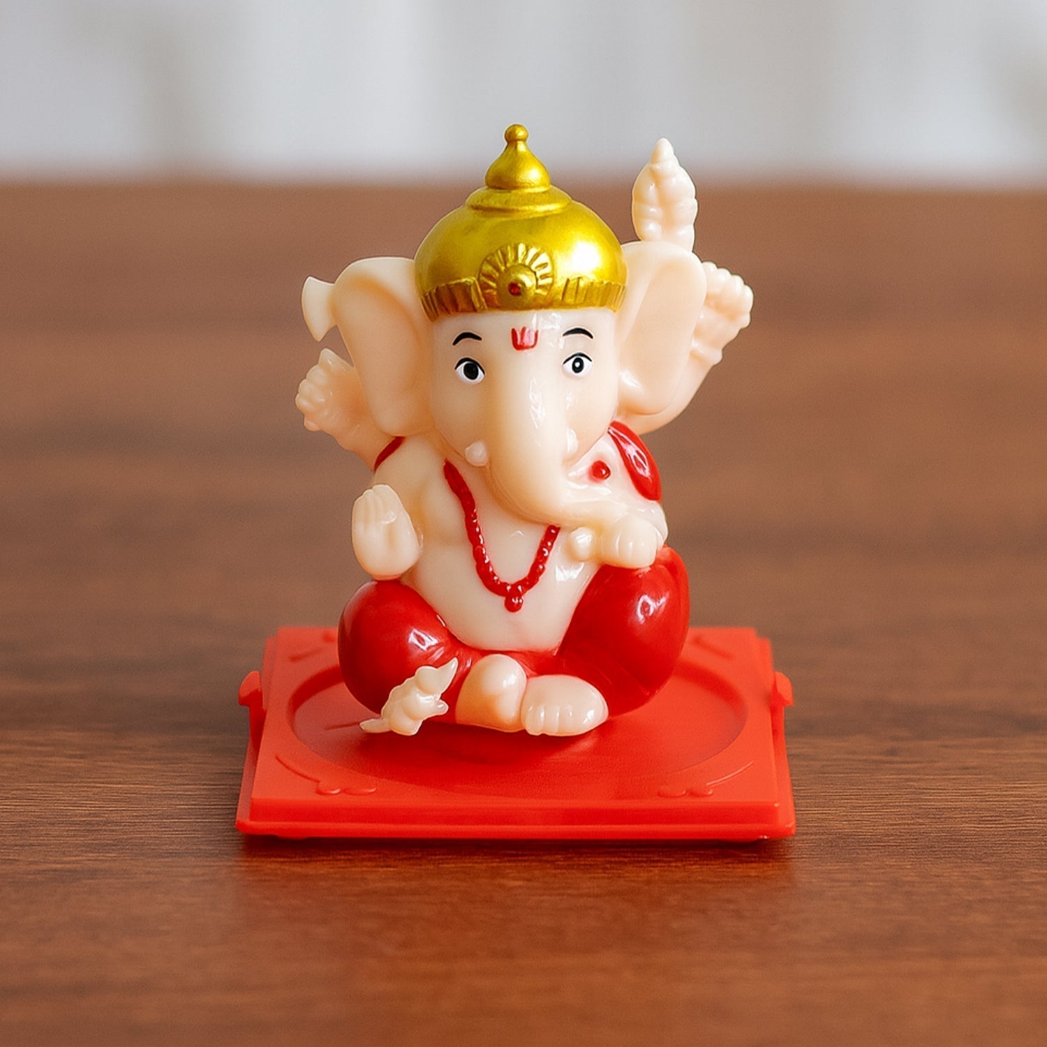 Decorative Small Lord Ganesh Idol in Transparent Case (1 Pc) signaturekarts