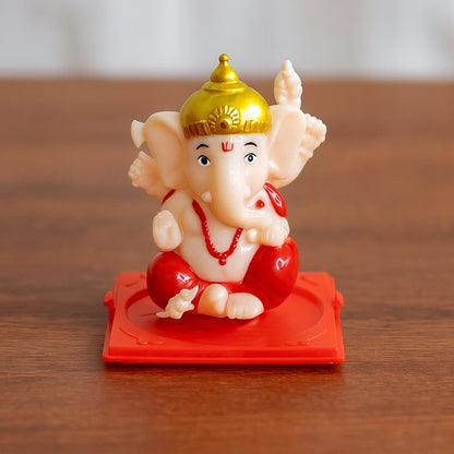 Decorative Small Lord Ganesh Idol in Transparent Case (1 Pc) signaturekarts