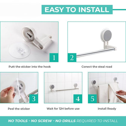 Self-Adhesive Towel Rod - (1 Pc) signaturekarts