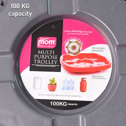 Supermom Plastic Multi Purpose Heavy Duty Gas Cylinder Trolley signaturekarts
