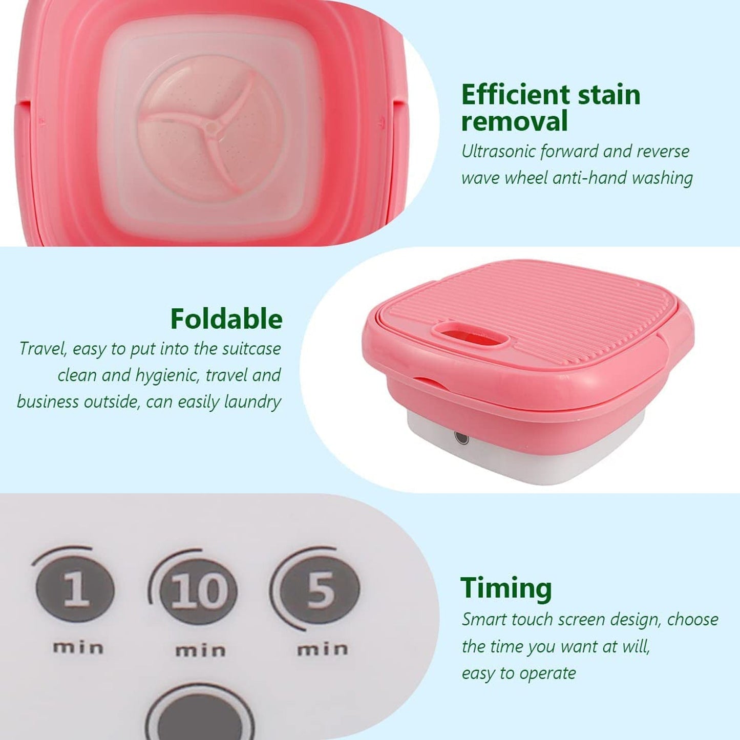 Foldable Electric Washing Bucket (1 Pc) The Morsignaturekarts