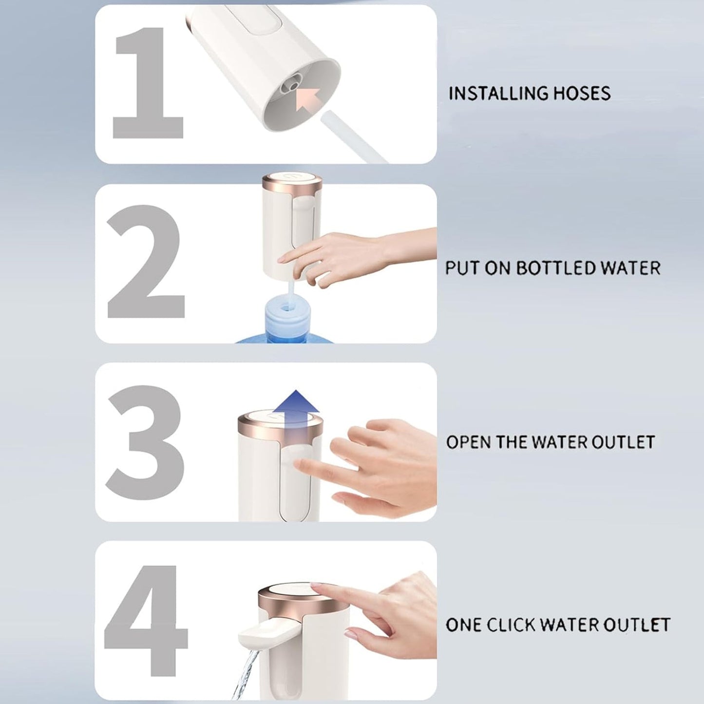 USB Rechargeable Automatic Water Dispenser for 20 Litre Bottle (1 Pc) Signaturekarts