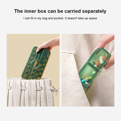 Portable Weekly Pill Box Organiser Daily Pill Keeper 21 Grid Container (1 Pc) Signaturekarts