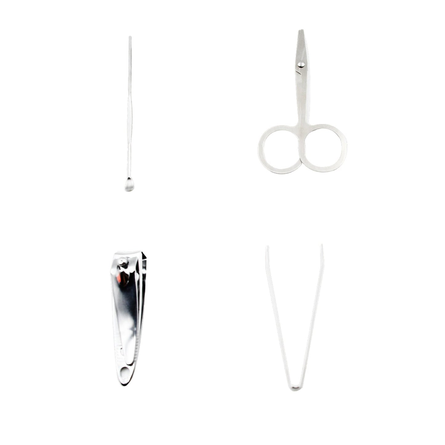 Mini Nail Clipper Set With Plastic Storage Case, (4 Pc Set) signaturekarts