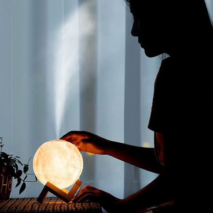 3D 2 in 1 LED Printed Moon Lamp & Aroma Diffuser (1 Pc) Signaturekarts