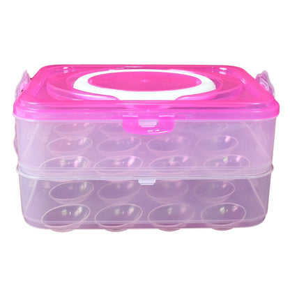 Double Layer 24 Grid Egg Storage Box for Egg Storage Container Your Brand