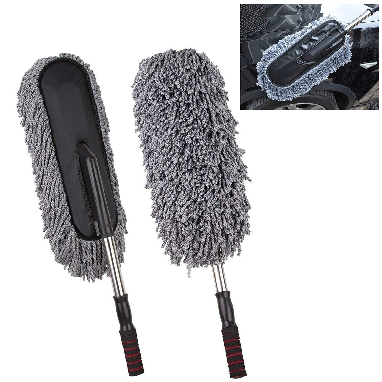 Car Duster, Long Retractable / Soft / Non-Slip / Handle Signature Kart