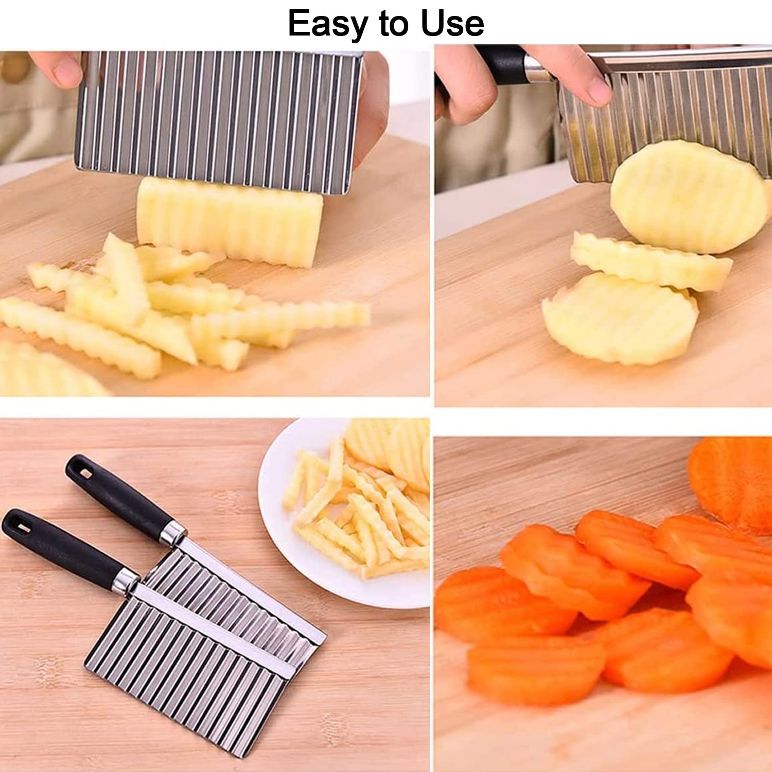 Stainless Steel Crinkle Cutter Knife for Salad and Vegetables Your Brand