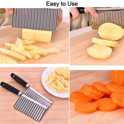 Stainless Steel Crinkle Cutter Knife for Salad and Vegetables Your Brand