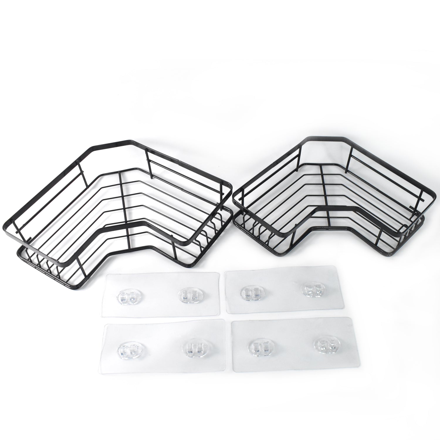 Iron Coating Self-Adhesive Corner Shelf Organizer (2 Pc) Signature kart