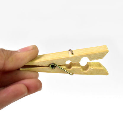 Heavy Duty Bamboo Wooden Cloth Clips / Pegs (10 Pcs Set) Signaturekarts