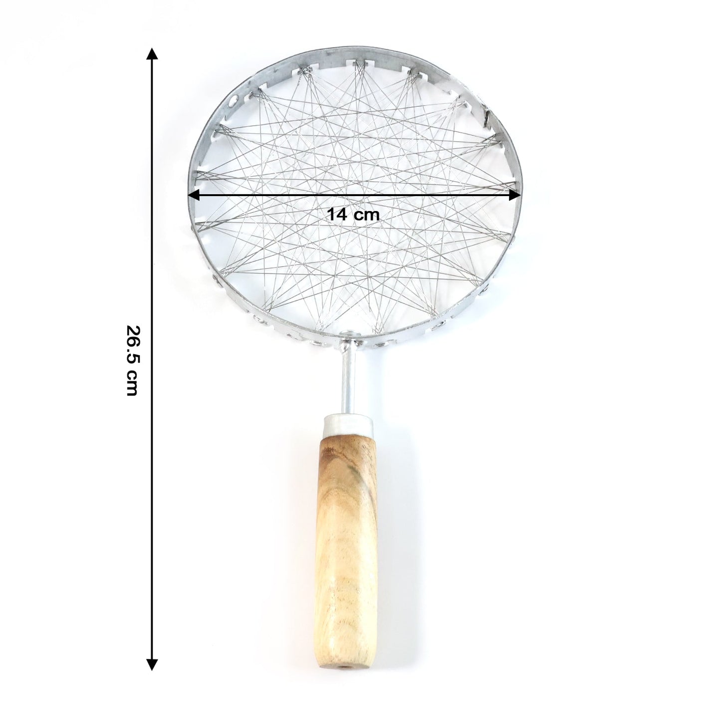 Stainless Steel Wire Skimmer with Wooden Handle (1 Pc) The Morsignaturekarts