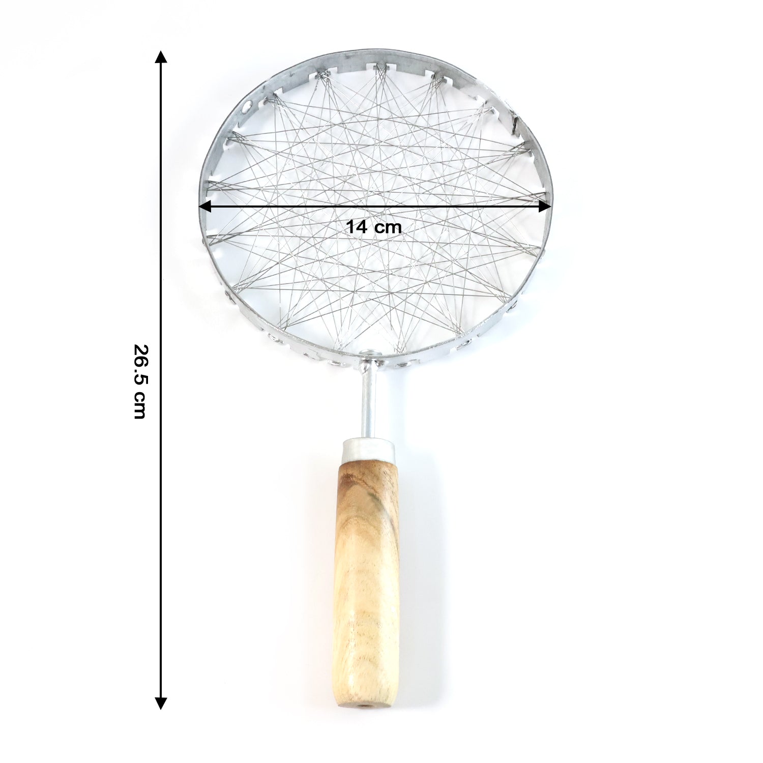 Stainless Steel Wire Skimmer with Wooden Handle (1 Pc) The Morsignaturekarts