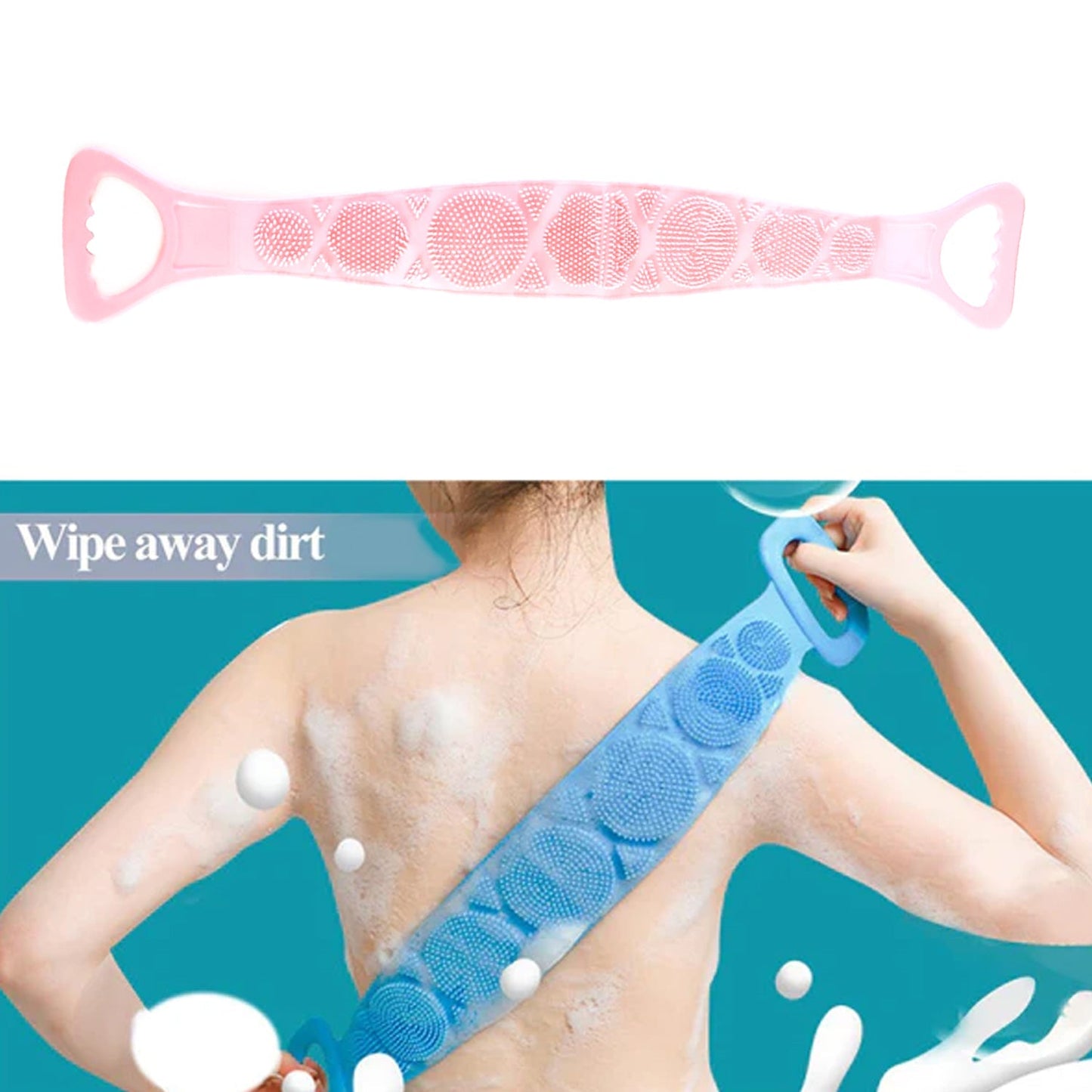 Premium Silicone Back Scrubber Belt – Body Exfoliating Bath Brush The Morsignaturekarts