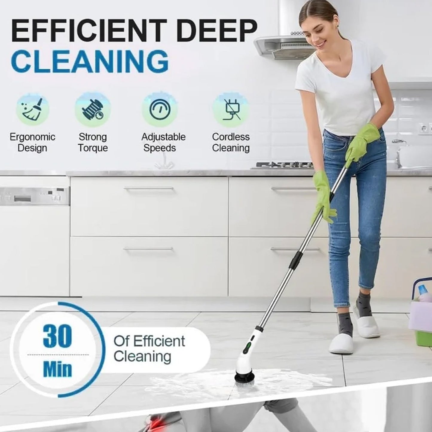 9-in-1 Electric Spin Scrubber - (1 Set) signaturekarts