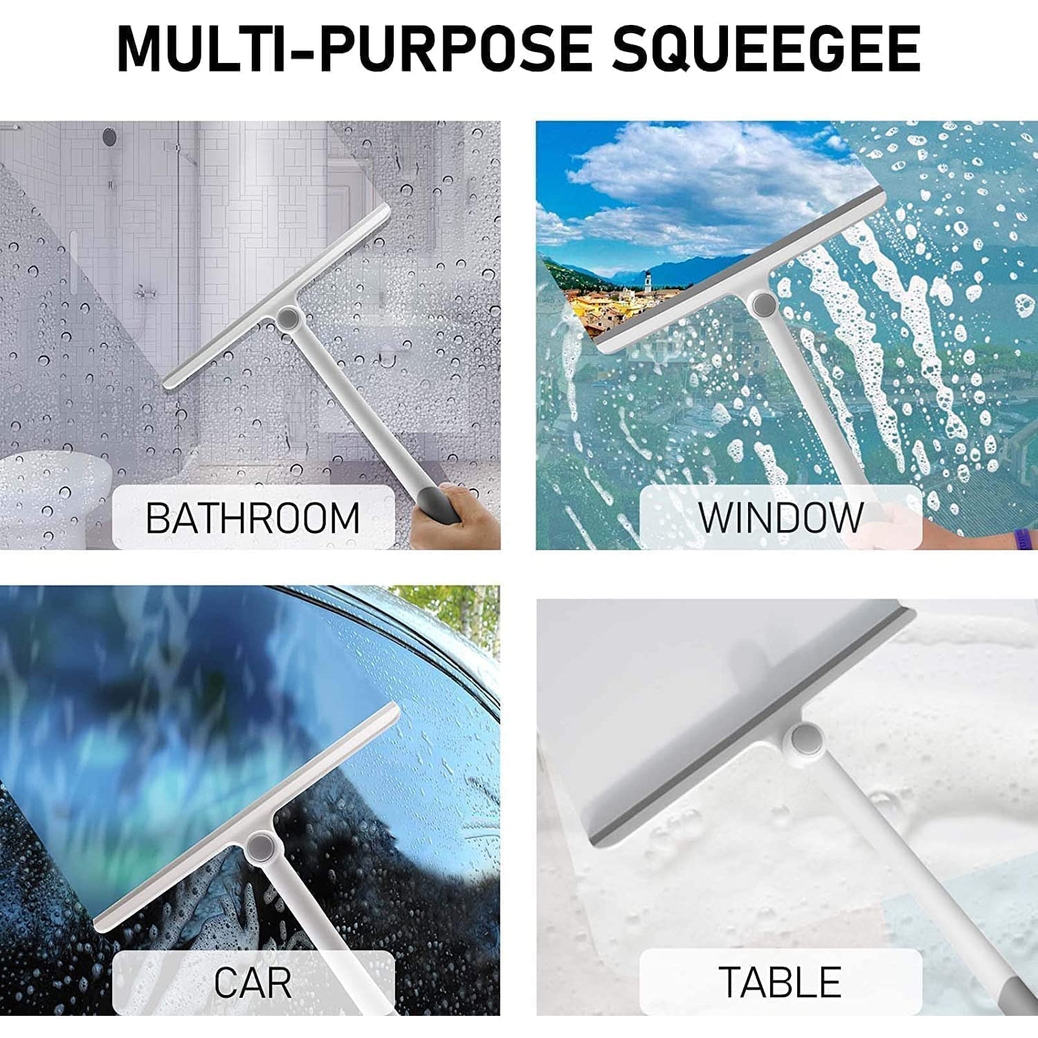 2-in-1 Window Glass Cleaning Wiper with Microfiber Pad signaturekarts
