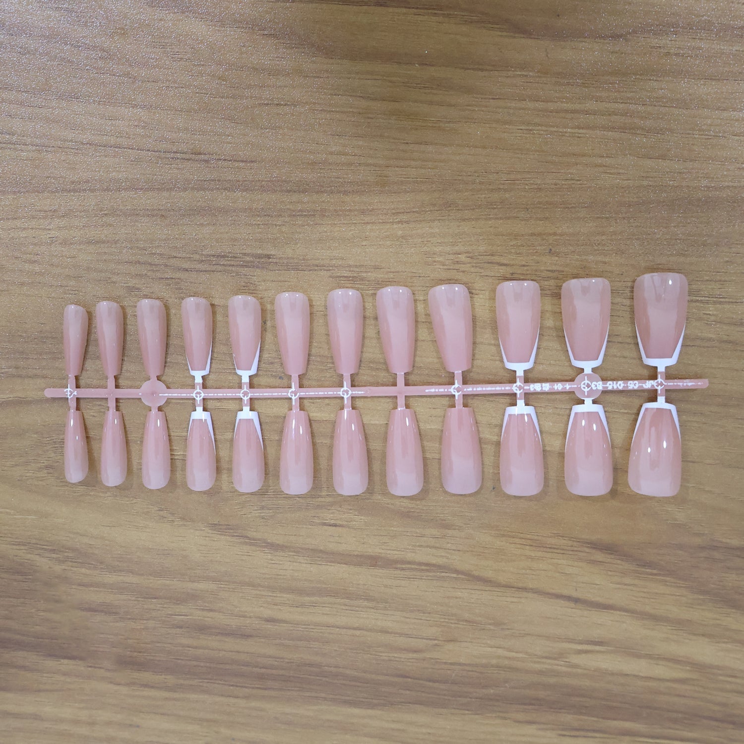 Elegant Nude Glossy Artificial Nail Tips fake nails (24 Pc Set) signaturekarts