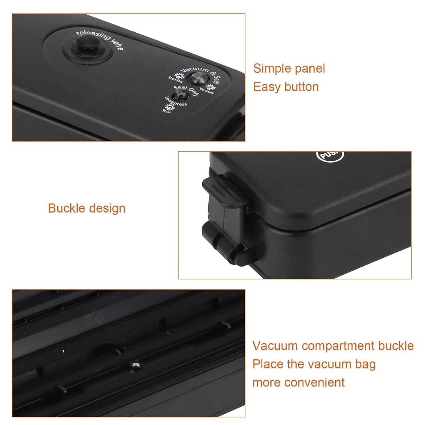 Vacuum Sealer Machine 10 Bags, Automatic Hands-Free, Smart Food Preservation (1 Set) Signaturekarts
