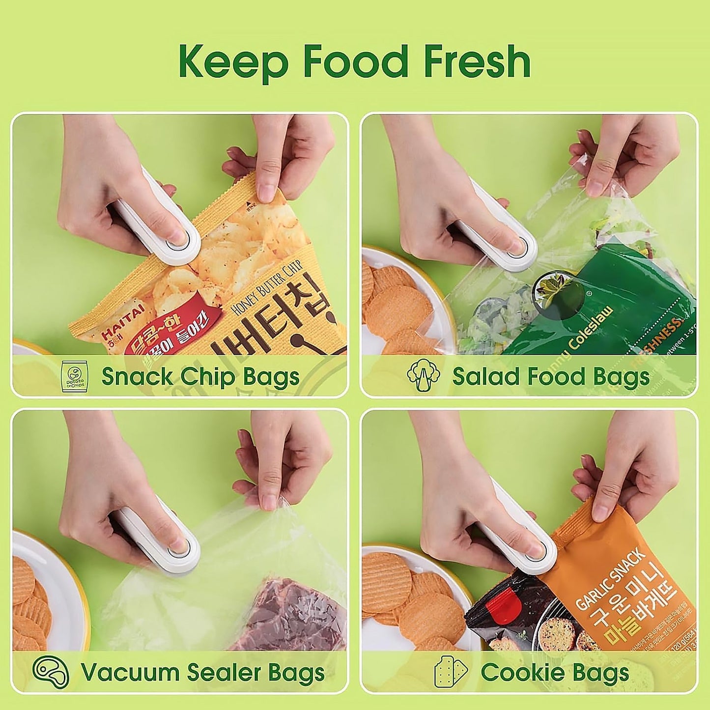 Mini Bag Sealer, 2 in 1 Seal & Cutter Heat Sealers Signaturekarts