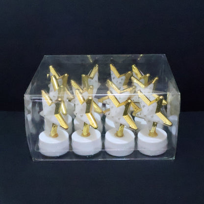 Decorative Star Shaped Flameless LED Candles (12 Pc) signaturekarts