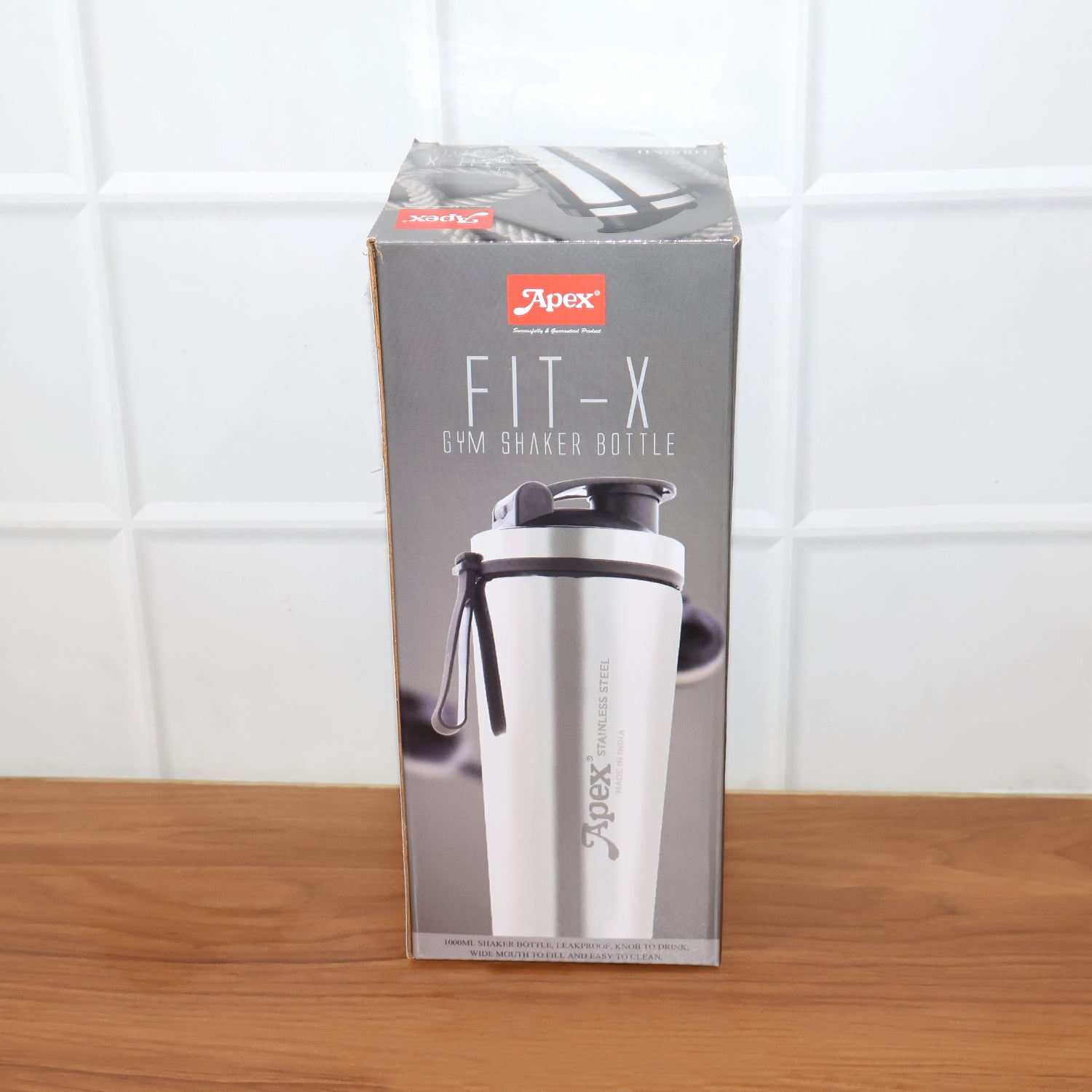 Apex Stainless Steel Gym Shaker Bottle and Spring (1000ML / 1 Pc) The Morsignaturekarts