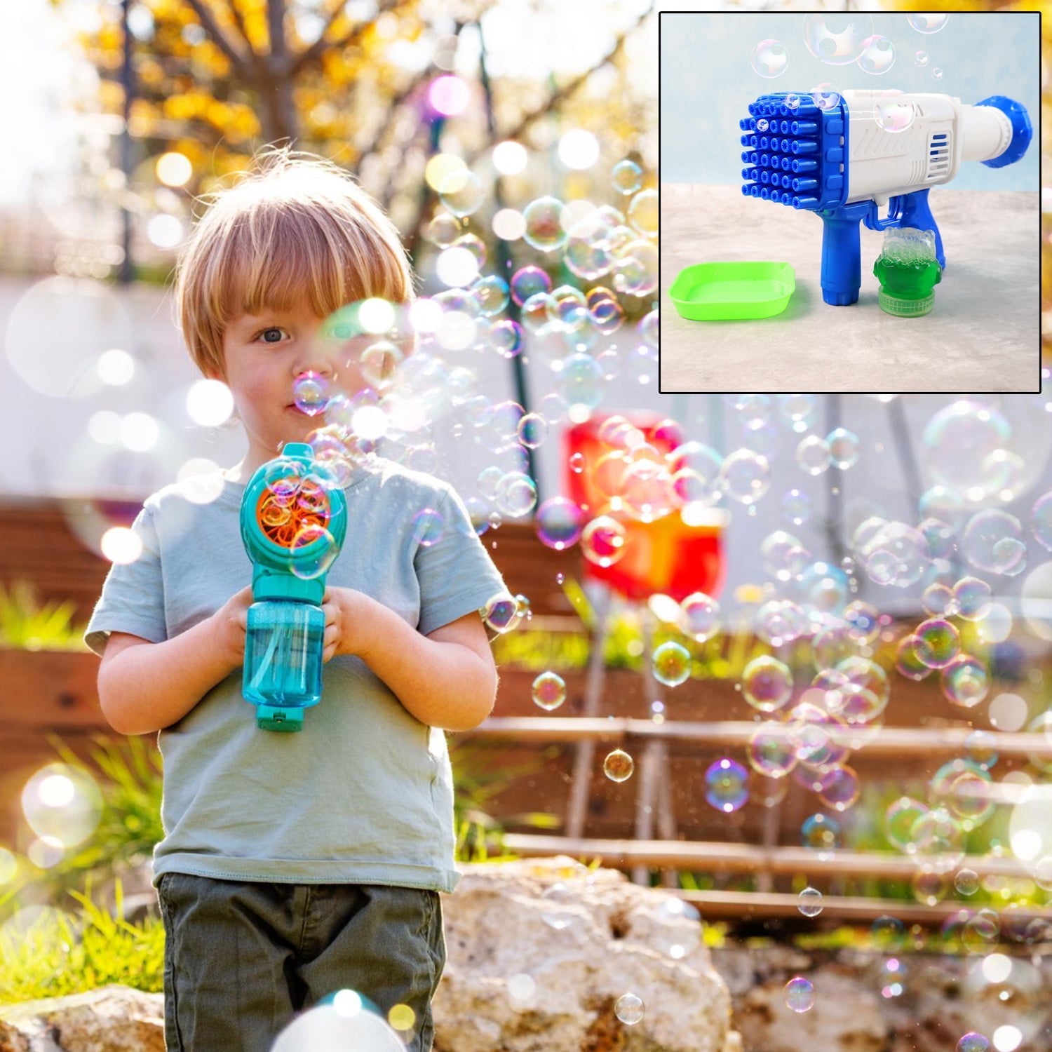 32 Holes Big Powerful Machine Bubble Gun Toys (1 Set) Signaturekarts