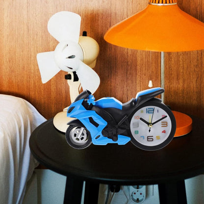 Retro Motorcycle Alarm Clock – Novelty Bike Engine Style Desk Clock signaturekarts